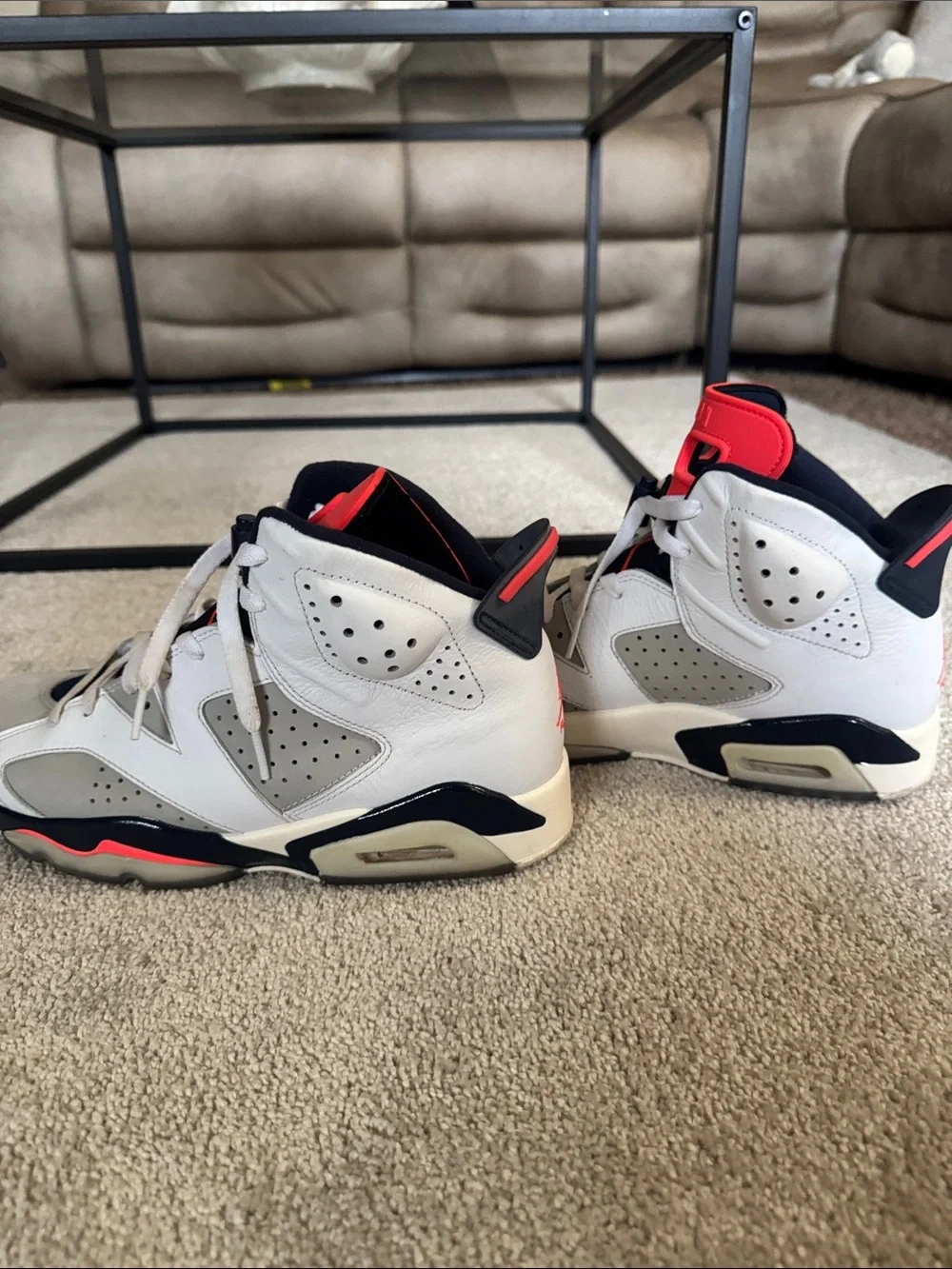 Jordan Men’s Sneakers in White, Gray and Red